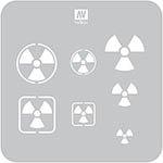 055-706601 - Schablone, Radioaktiv-Schilde